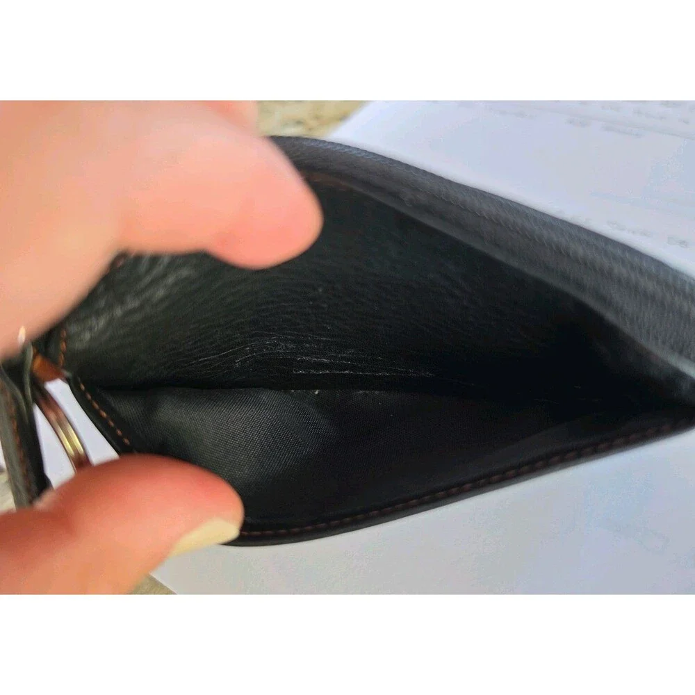 Osgoode Marley Two Tone Leather Coin Pouch Key Chain Wallet Pouch